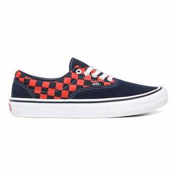 Férfi Vans Checkerboard Era Pro Deszkás Cipő VA4063528 Sötétkék/Narancssárga